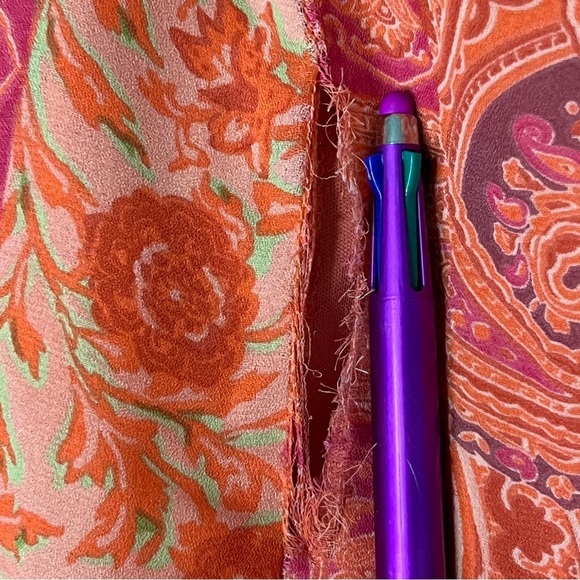 MICHAEL K & COMPANY Vintage Maxi Dress Womens S‎ Pencil Lined Tie Backs Pinks - Picture 11 of 11